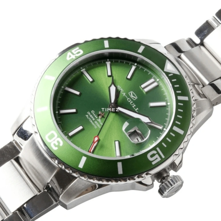 Sea-Gull,Basic 44mm,44mm,Stainless Steel,Green,Automatic,Day,Sapphire,816,816.92.1203
