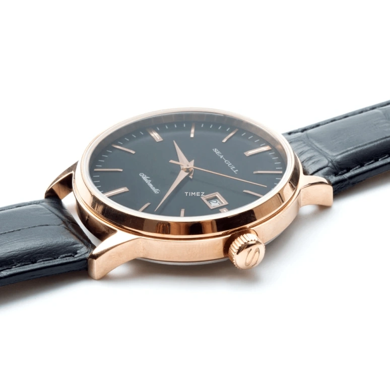 Sea-Gull,Business 40mm,40mm,Stainless Steel,Black,Automatic,Day,Glass,D519,D519.101