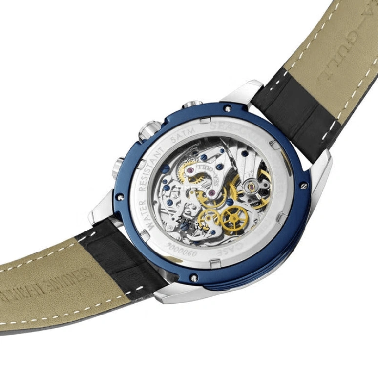 Sea-Gull,Multifunction 41mm,41mm,Stainless Steel,White,Handwound,Chronograph,Sapphire,Crystal Glass,219,219.312 BLUE