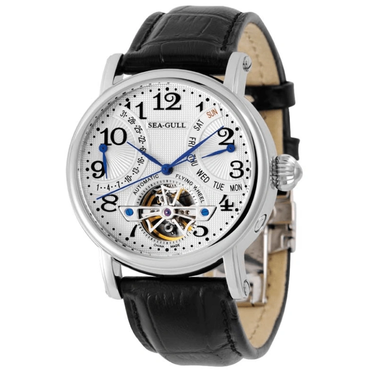 Sea-Gull,Museum 40mm,40mm,Stainless Steel,White,Automatic,Date,Day,Flyback,Retrograde,Sapphire,Crystal Glass,Round,M171S
