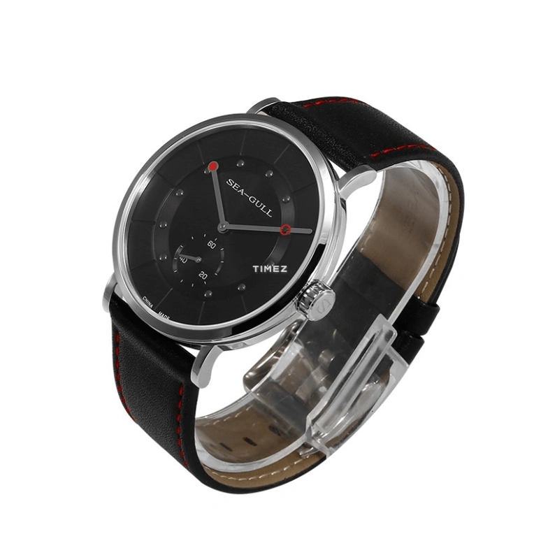 Sea-Gull,Slim 42mm,42mm,Stainless Steel,Black,Handwound,Glass,Round,819,819.5047 BLACK