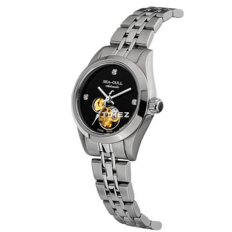 Sea-Gull,Couples 27mm,27mm,Stainless Steel,Black,Automatic,Acrylic,Round,M149SLK