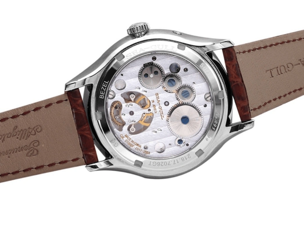 Sea-Gull,Tourbillon 42mm,42mm,Rose Gold,Titanium,White,Handwound,Day,Tourbillon,218,218.17.7026GT