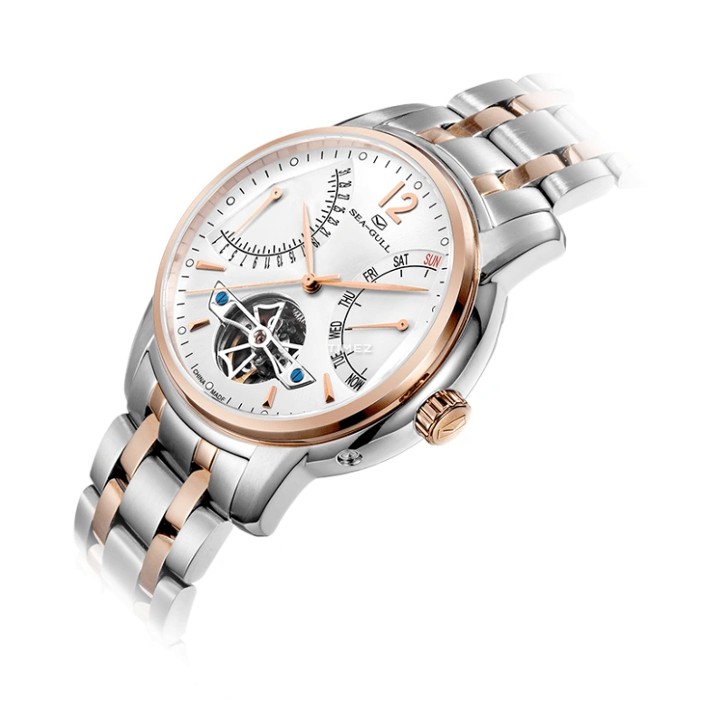 Sea-Gull,Multifunction 41mm,41mm,Stainless Steel,White,Automatic,Date,Day,Flyback,Retrograde,Sapphire,Round,217,217.425 WHITE