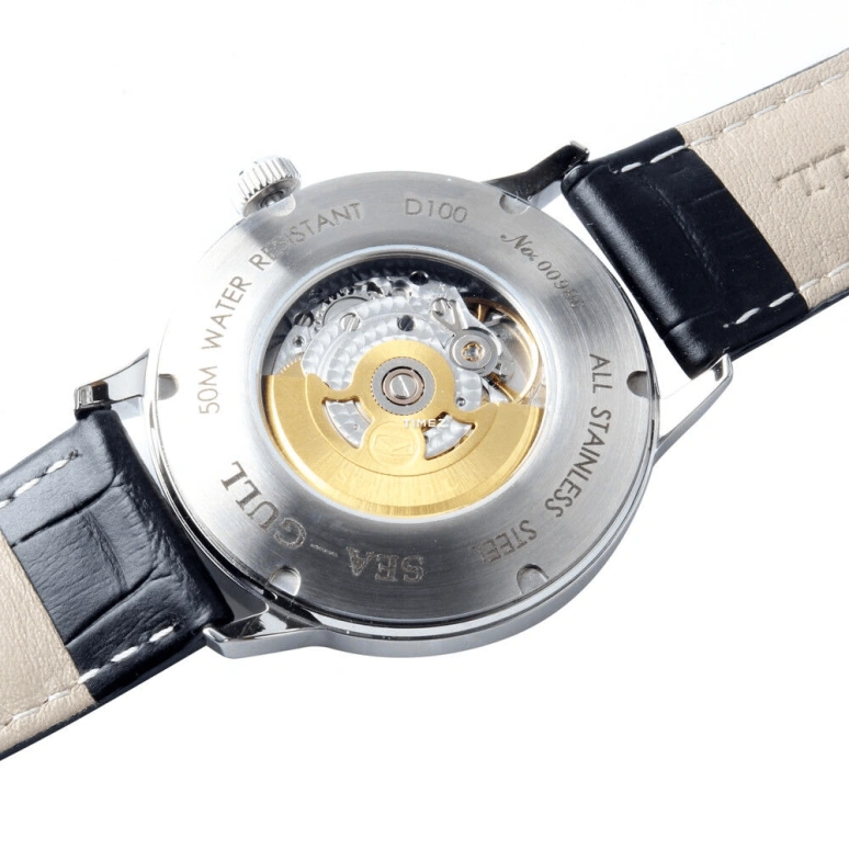 Sea-Gull,Other 0mm,0mm,Stainless Steel,White,Automatic,Day,Glass,D100A