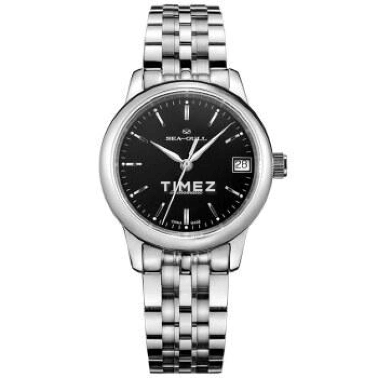 Sea-Gull,Couples 32mm,32mm,Stainless Steel,Black,Automatic,Day,Sapphire,Crystal Glass,816,816.22.1015L