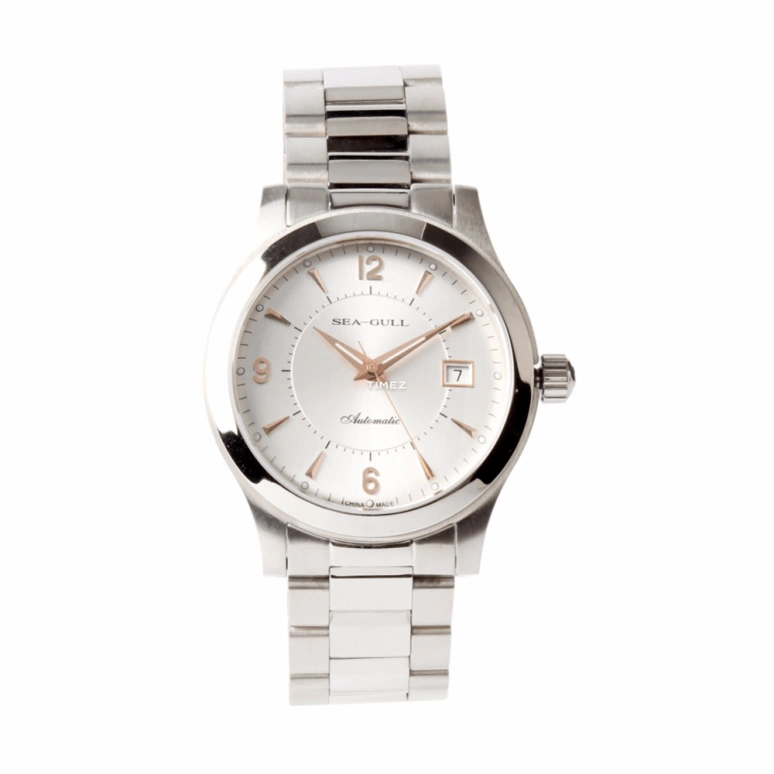Sea-Gull,Basic 40mm,40mm,Stainless Steel,White,Automatic,Day,Sapphire,Crystal Glass,816,816.351