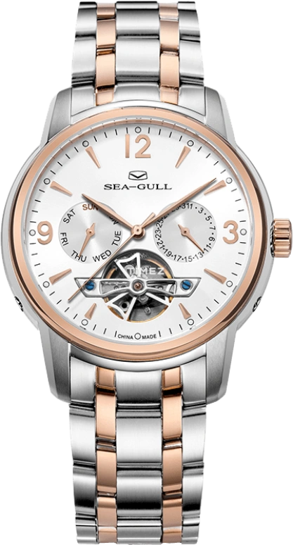 Sea-Gull,Multifunction 41mm,41mm,Stainless Steel,White,Automatic,Date,Day,217,217.424