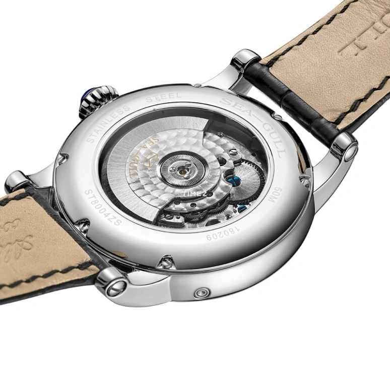 Sea-Gull,Museum 43mm,43mm,Stainless Steel,White,Handwound,Date,Day,Tourbillon,Flyback,Sapphire,Crystal Glass,Round,ST8004ZS