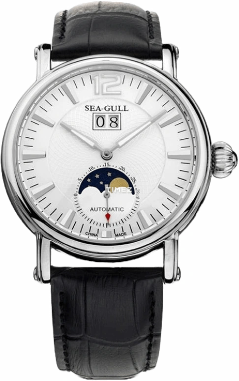 Sea-Gull,Multifunction 42mm,42mm,Stainless Steel,White,Automatic,Moonphase,Day,M308S