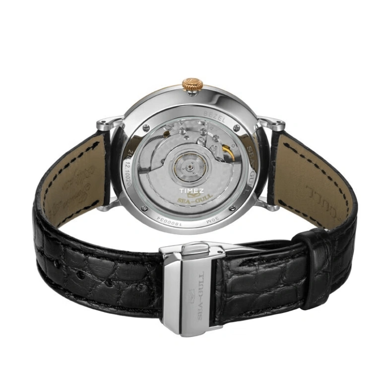 Sea-Gull,Basic 40mm,40mm,Stainless Steel,White,Automatic,Day,Sapphire,Crystal Glass,218,218.12.1002G