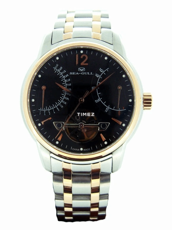 Sea-Gull,Multifunction 41mm,41mm,Stainless Steel,Black,Automatic,Day,Power Reserve Indicator,Flyback,Retrograde,Sapphire,Round,217,217.426 BLACK