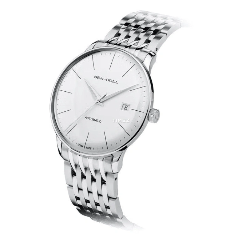 Sea-Gull,Water-Drop 40mm,40mm,Stainless Steel,White,Automatic,Day,Sapphire,816,816.519