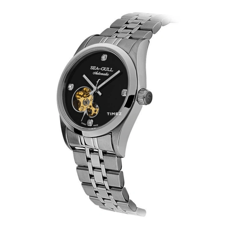 Sea-Gull,Couples 36mm,36mm,Stainless Steel,Black,Automatic,Acrylic,Round,M149SK