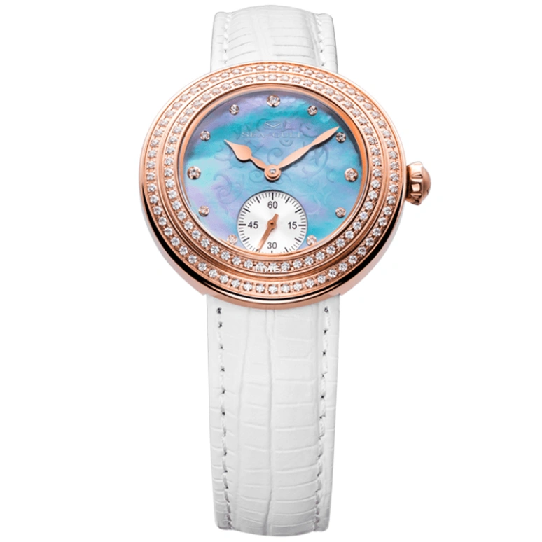 Sea-Gull,I Do 36.50mm,36.50mm,Stainless Steel,Rose Gold,Blue,Automatic,Sapphire,Round,719,719.751L BLUE