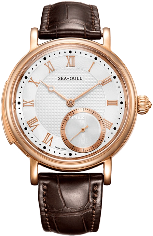 Sea-Gull,Multifunction 46mm,46mm,Rose Gold,White,Handwound,Minute Repeater,Sapphire,Crystal Glass,ST9100GD