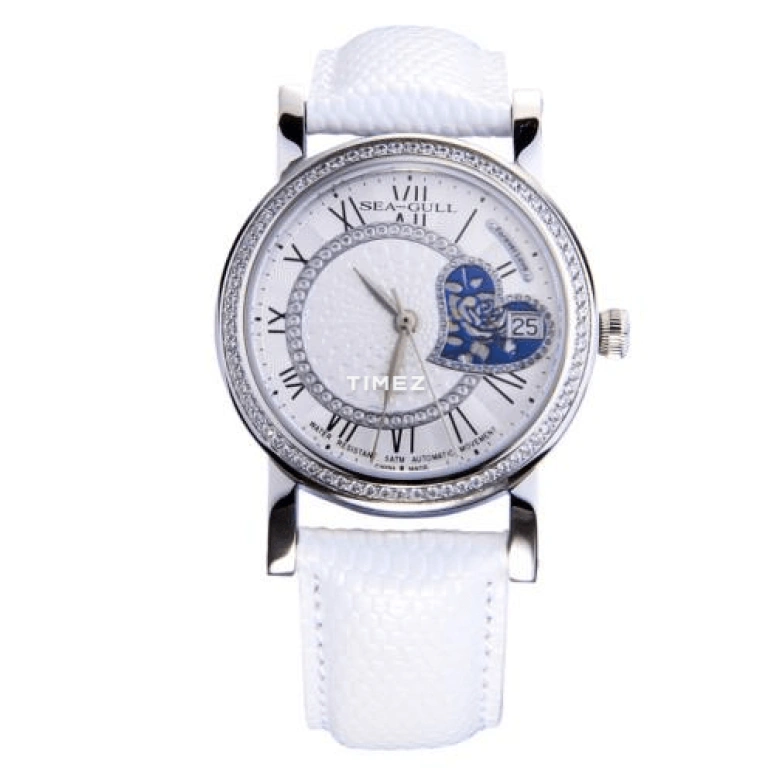 Sea-Gull,Couples 32.80mm,32.80mm,Stainless Steel,White,Automatic,Day,Sapphire,Crystal Glass,719,719.375