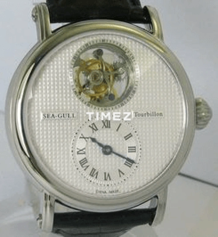 Sea-Gull,Tourbillon 40mm,40mm,Stainless Steel,White,Handwound,Tourbillon,Sapphire,ST8103SA