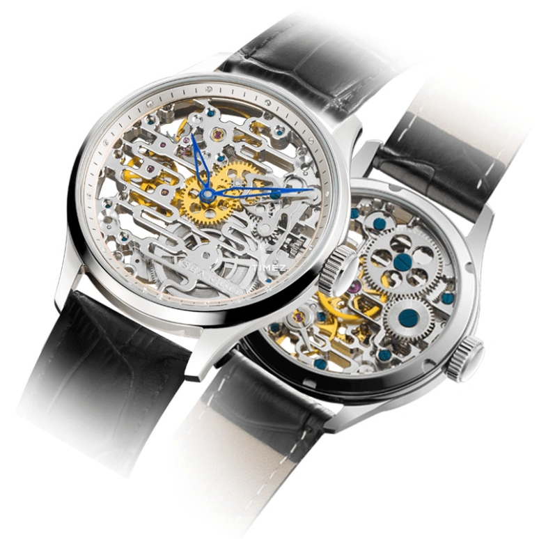 Sea-Gull,Collector 43mm,43mm,White Gold,Skeleton,Handwound,Sapphire,Round,ST3619KQGB,ST3619KQGB-M