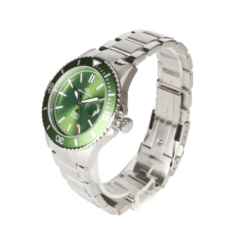 Sea-Gull,Basic 44mm,44mm,Stainless Steel,Green,Automatic,Day,Sapphire,816,816.92.1203