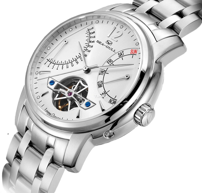 Sea-Gull,Multifunction 41mm,41mm,Stainless Steel,Black,Automatic,Date,Day,Flyback,Retrograde,Sapphire,Round,816,816.426 WHITE
