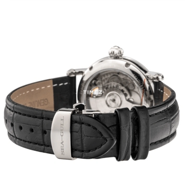 Sea-Gull,Business 40mm,40mm,Stainless Steel,Silver White,Automatic,Day,Power Reserve Indicator,M172S
