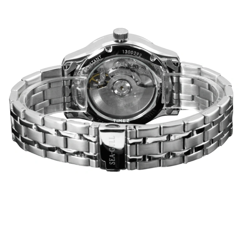 Sea-Gull,Multifunction 40mm,40mm,Stainless Steel,Black,Automatic,Day,Power Reserve Indicator,Flyback,Retrograde,Sapphire,Crystal Glass,Round,816,816.350 BLACK
