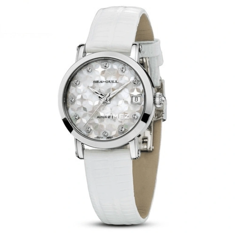 Sea-Gull,Couples 32mm,32mm,Stainless Steel,White,Automatic,Day,Sapphire,819,819.387