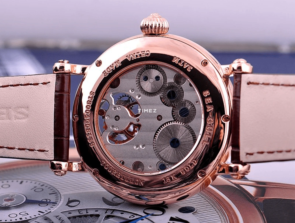 Sea-Gull,Museum 39mm,39mm,Rose Gold,White,Handwound,Date,Day,Tourbillon,Flyback,Sapphire,Crystal Glass,Round,ST8004G