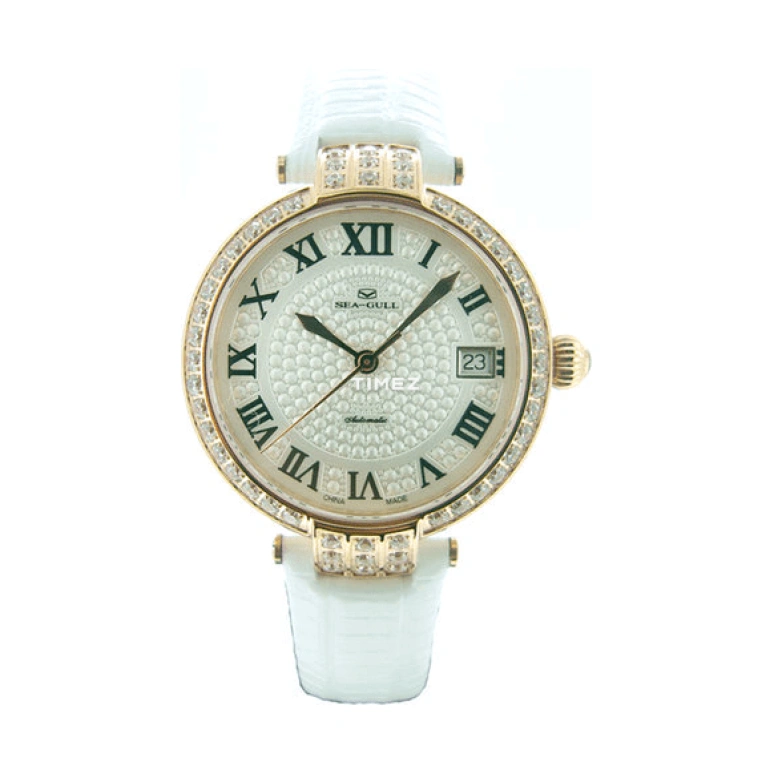 Sea-Gull,Couples 0mm,0mm,Stainless Steel,White,Automatic,Day,Round,719,719.753L ROMAN