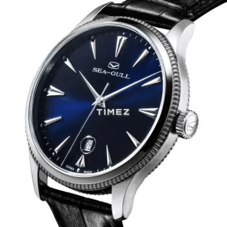 Sea-Gull,Basic 41mm,41mm,Stainless Steel,Blue,Automatic,Day,Sapphire,Crystal Glass,819,819.12/42/32.1003 BLUE
