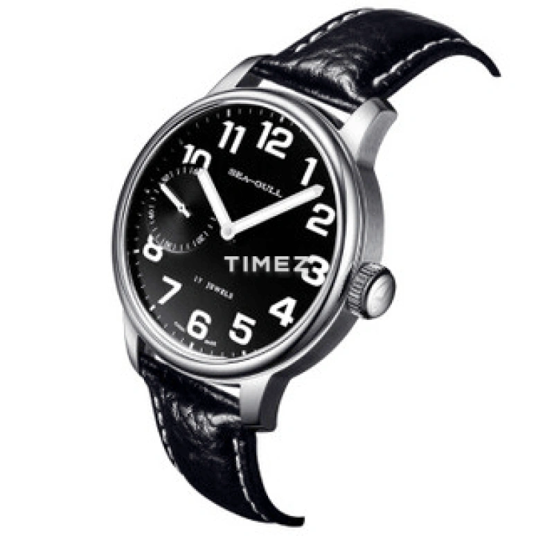 Sea-Gull,Couples 44mm,44mm,Stainless Steel,Black,Handwound,Sapphire,Crystal Glass,Round,M222S BLACK