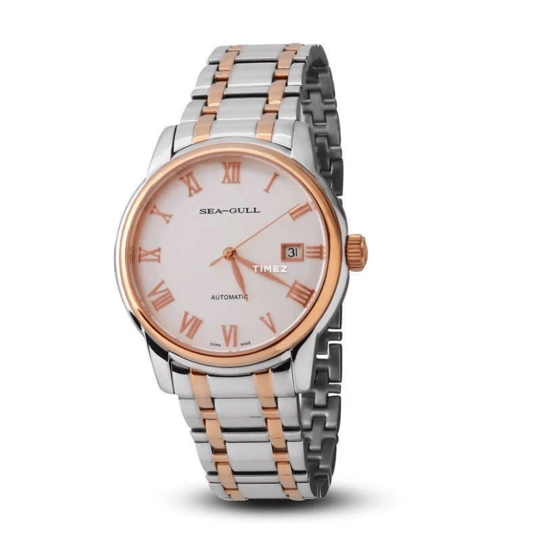 Sea-Gull,Couples 39mm,39mm,Stainless Steel,White,Automatic,Day,Sapphire,217,217.393