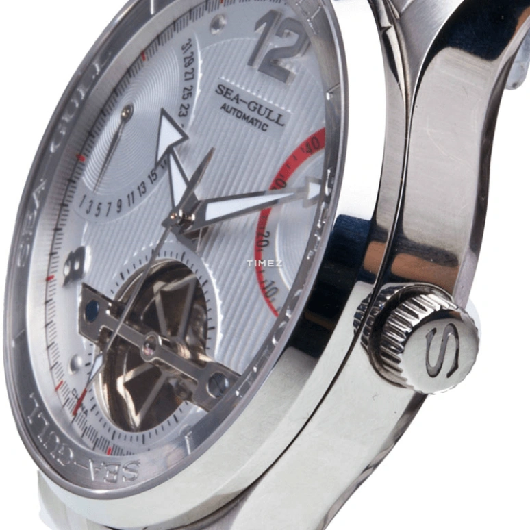 Sea-Gull,Multifunction 40mm,40mm,Stainless Steel,Silver White,Automatic,Day,Power Reserve Indicator,Flyback,Retrograde,Sapphire,Crystal Glass,Round,816,816.350 WHITE