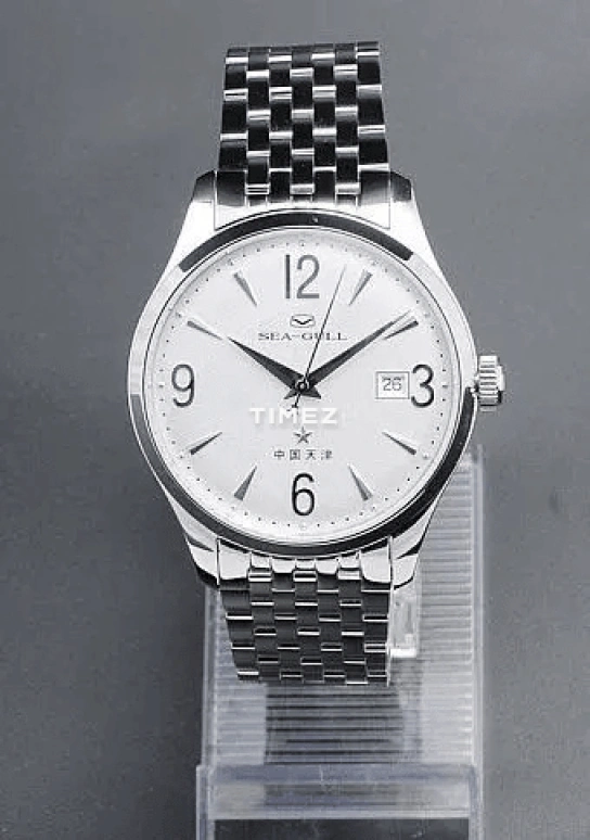 Sea-Gull,Basic 40mm,40mm,Stainless Steel,White,Automatic,Day,Sapphire,816,816.661