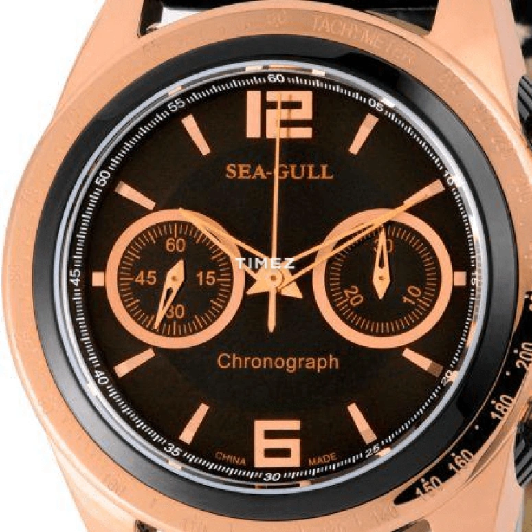 Sea-Gull,Multifunction 43mm,43mm,Stainless Steel,Black,Automatic,Chronograph,Rattrapante,219,219.311