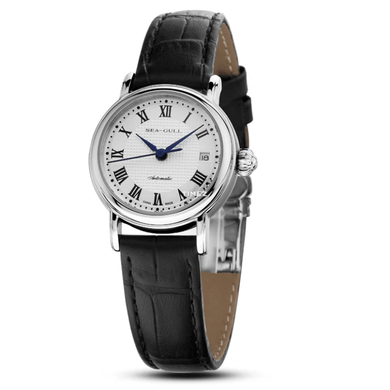 Sea-Gull,Couples 27mm,27mm,Stainless Steel,White,Automatic,Day,Sapphire,Crystal Glass,819,819.368L