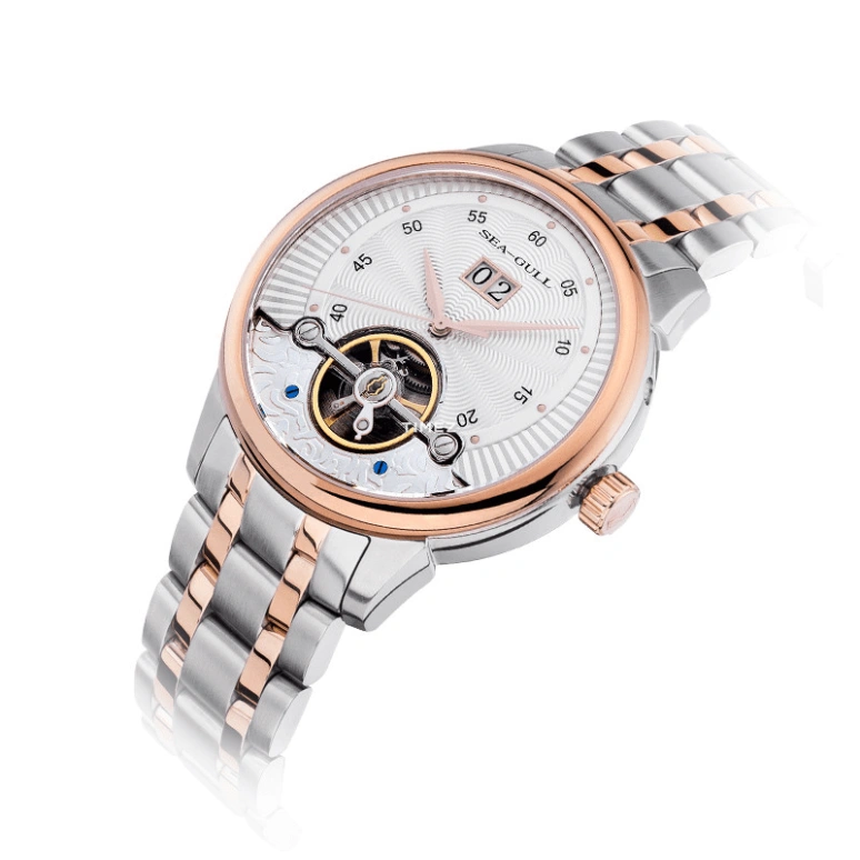 Sea-Gull,Multifunction 41mm,41mm,Stainless Steel,White,Automatic,Day,Tourbillon,217,217.413