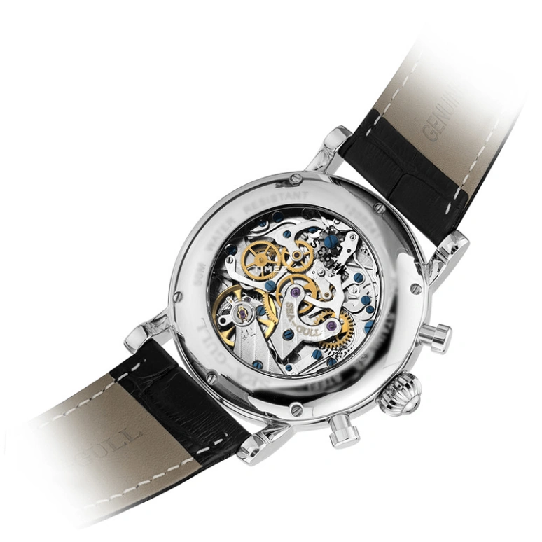 Sea-Gull,Multifunction 41mm,41mm,Stainless Steel,White,Handwound,Chronograph,Power Reserve Indicator,M193S