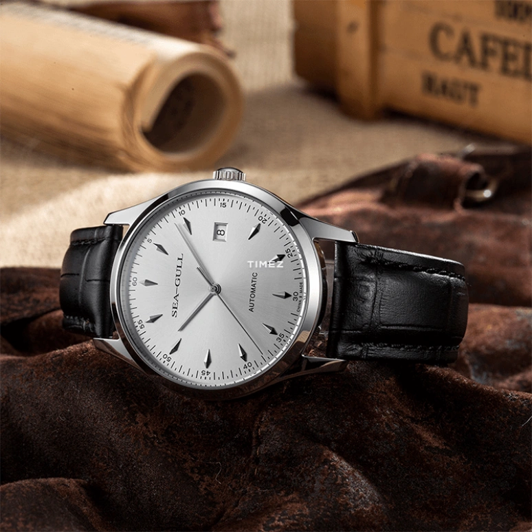 Sea-Gull,Basic 40mm,40mm,Stainless Steel,White,Automatic,Day,Sapphire,D819,D819.447