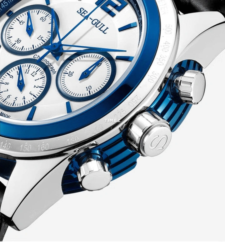 Sea-Gull,Multifunction 41mm,41mm,Stainless Steel,White,Handwound,Chronograph,Sapphire,Crystal Glass,219,219.312 BLUE