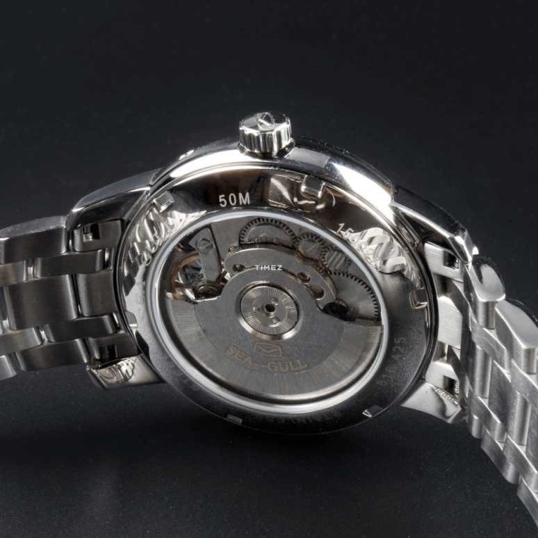 Sea-Gull,Multifunction 41mm,41mm,Stainless Steel,Black,Automatic,Day,Power Reserve Indicator,Flyback,Retrograde,Sapphire,Round,816,816.426 BLACK