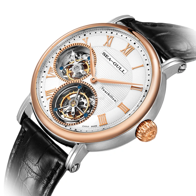 Sea-Gull,Tourbillon 43mm,43mm,Stainless Steel,White,Handwound,Tourbillon,Sapphire,ST8080GS