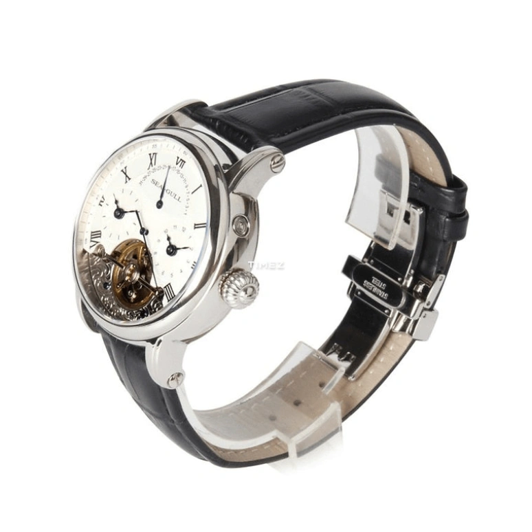 Sea-Gull,Business 40.50mm,40.50mm,Stainless Steel,Silver,Grey,Automatic,Day,Dule Time,Flyback,Retrograde,Sapphire,Crystal Glass,Round,819,819.380