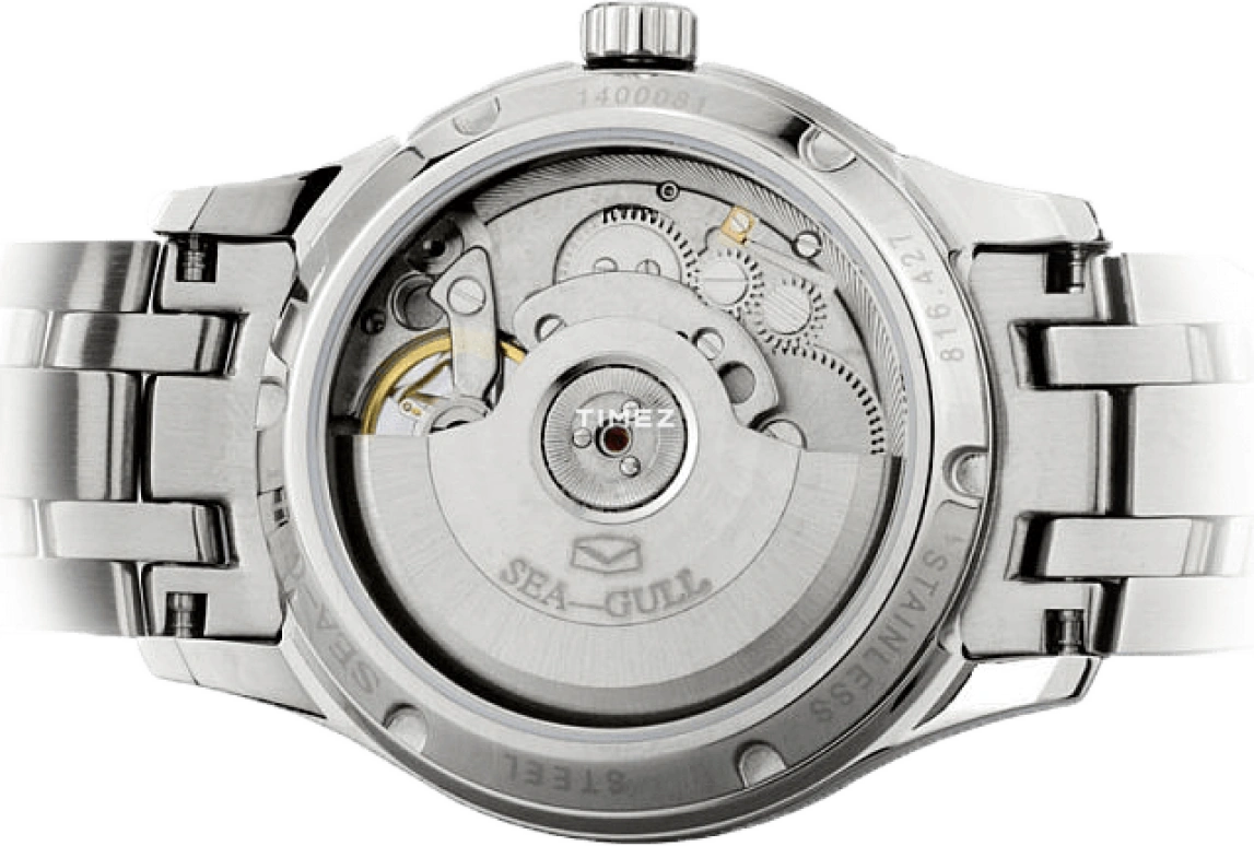 Sea-Gull,Multifunction 39mm,39mm,Stainless Steel,Black,Automatic,Date,Day,816,816.427