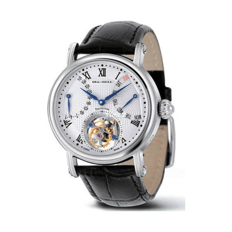 Sea-Gull,Museum 40mm,40mm,Stainless Steel,White,Handwound,Date,Day,Tourbillon,818,818.904