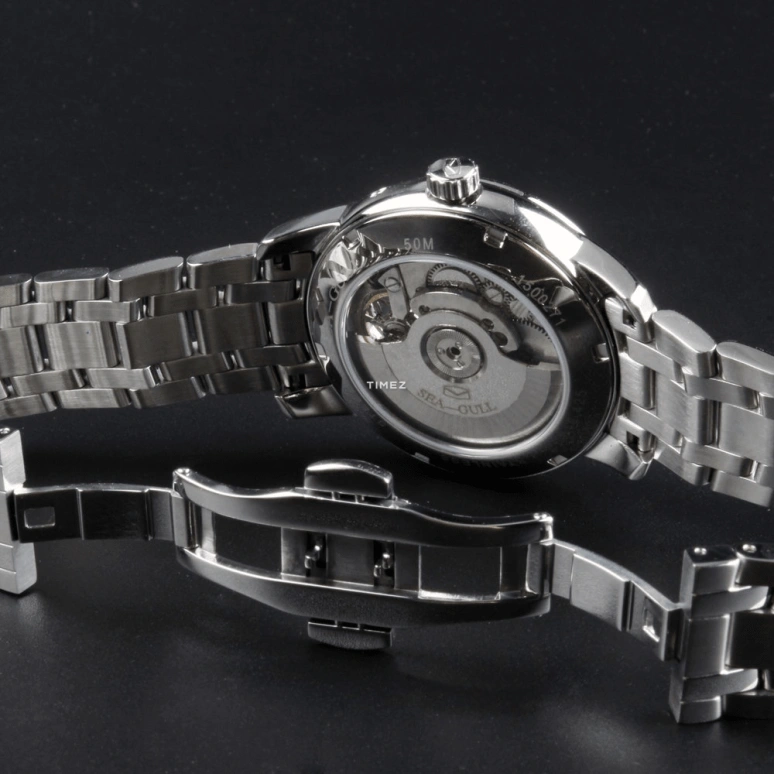Sea-Gull,Multifunction 41mm,41mm,Stainless Steel,Black,Automatic,Day,Power Reserve Indicator,Flyback,Retrograde,Sapphire,Round,816,816.426 BLACK