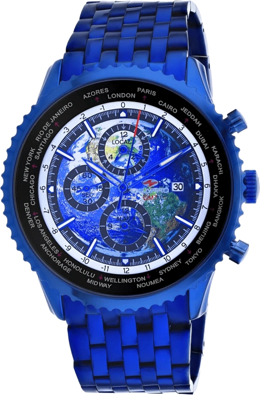 Seapro,Men 47mm,47mm,Stainless Steel,Blue,Green,Automatic,Chronograph,Day,GMT,World Time,Hardlex,Round,SP7323