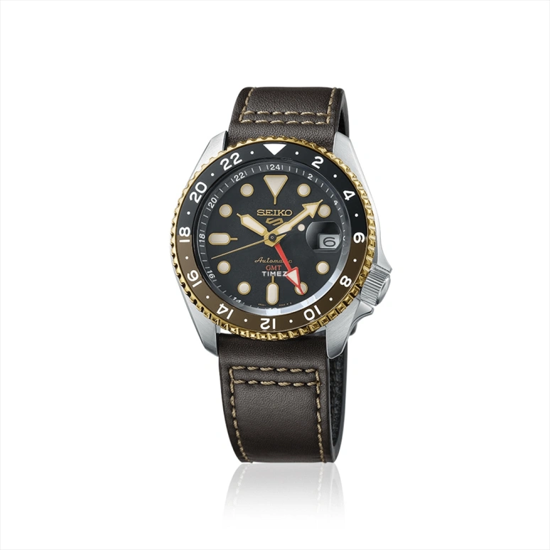 Seiko,5 Sports 42.50mm,42.50mm,Stainless Steel,Black,Automatic,Day,Dule Time,SBSC020