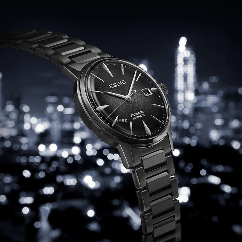 Seiko,Presage 39.50mm,39.50mm,Stainless Steel,Black,Automatic,Day,41hours,SRPJ15J1